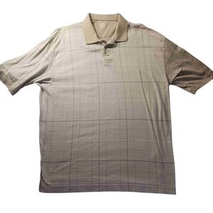 Dockers Golf Mens Checked Pattern Polo‎ Shirt XL Preppy Streetwear Casual